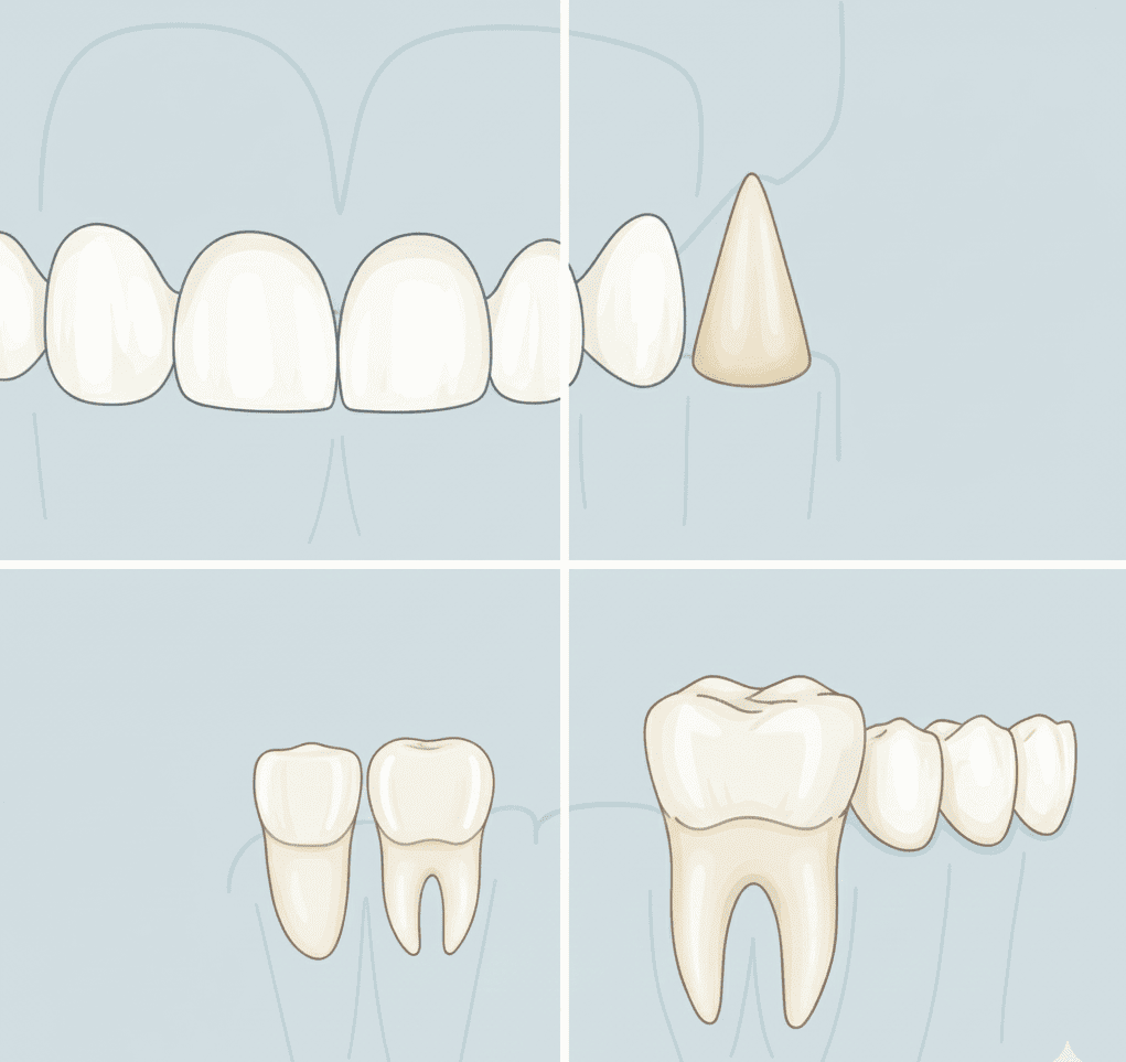 اسنان الانسان واسمائها