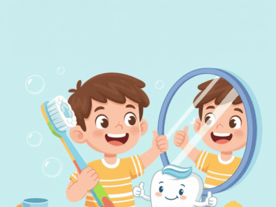 طريقة تنظيف الاسنان للاطفال